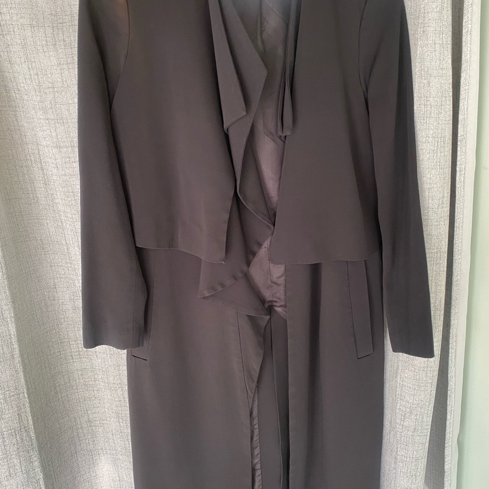 Elegant Black Drape Coat
